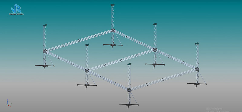 How to install 6-column flat roof trusses