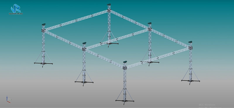 How to install 6-column flat roof trusses