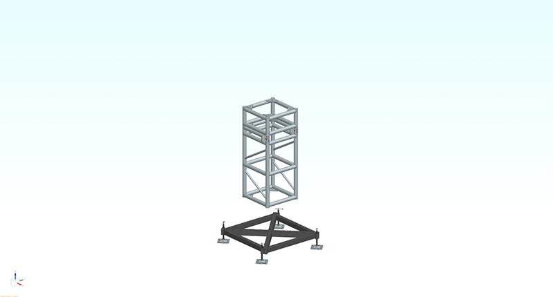 How to install 6 pillars dome truss