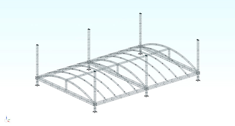 How to install 6 pillars dome truss