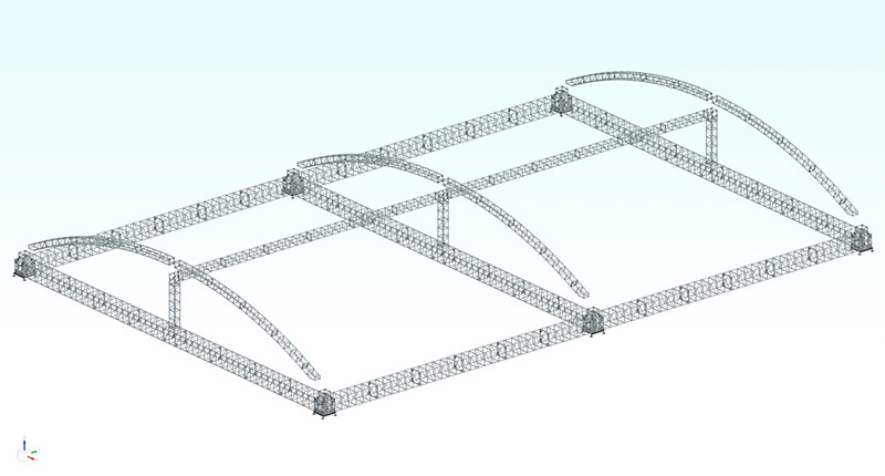 How to install 6 pillars dome truss