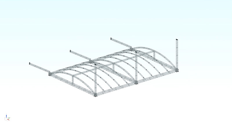 How to install 6 pillars dome truss