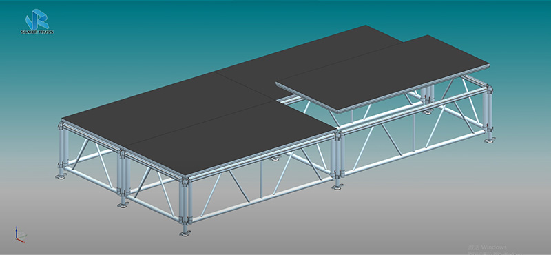 How to install the aluminum assemble stage