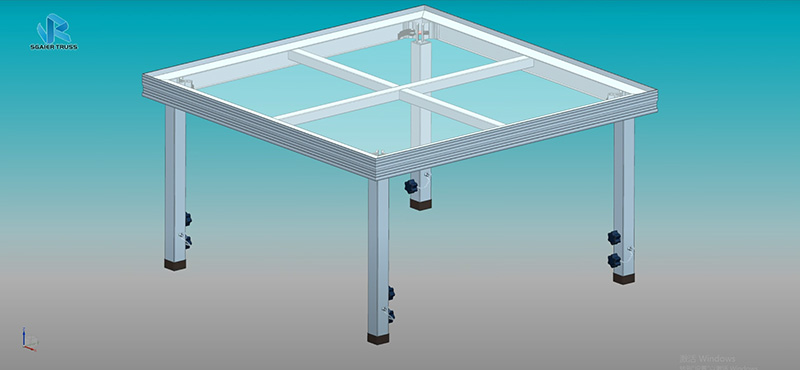 How to install the portable stage