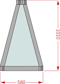 Bolt Triangle Truss BV58101-T Size