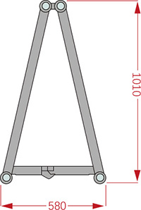 Collapsible Tripod S58101-D Size