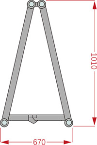 Collapsible Tripod S67101-D Size