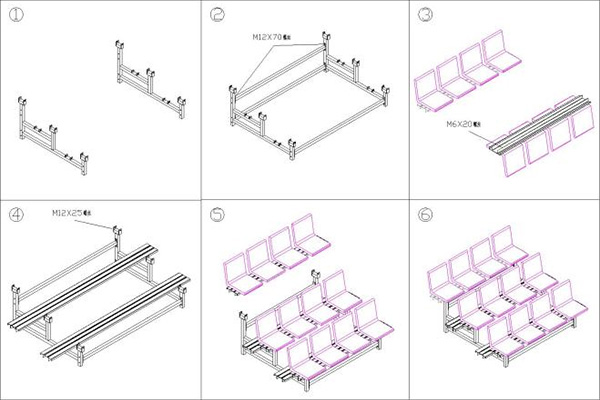 Grand Layer bleachers with steel structure canopy in Niger Modular and Flexible Design