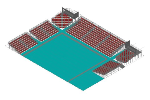 Grand Layer bleachers with steel structure canopy in Niger Modular and Flexible Design