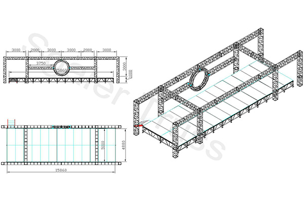 Small-scale indoor stage system in Liya Mongolia Structural Design