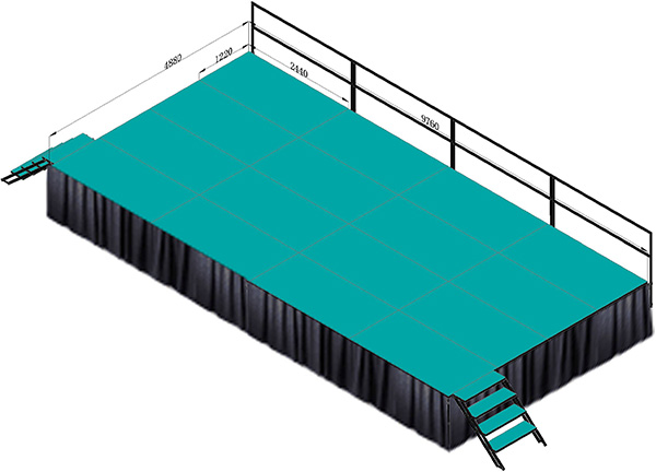 Stable stage with a wide range of applications Stage Accessories Calculation Formula